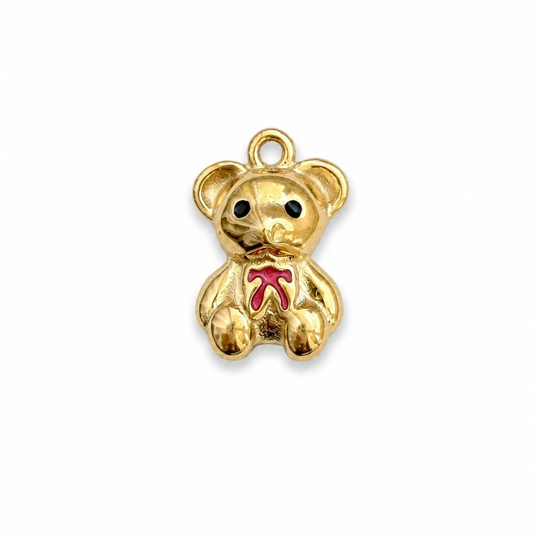 Charms Ourson en acier inoxydable – bijou fait main Suisse