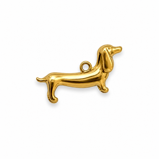 Charms Teckel en acier inoxydable – bijou fait main Suisse