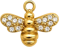 Charms abeille en acier inoxydable – bijou fait main Suisse