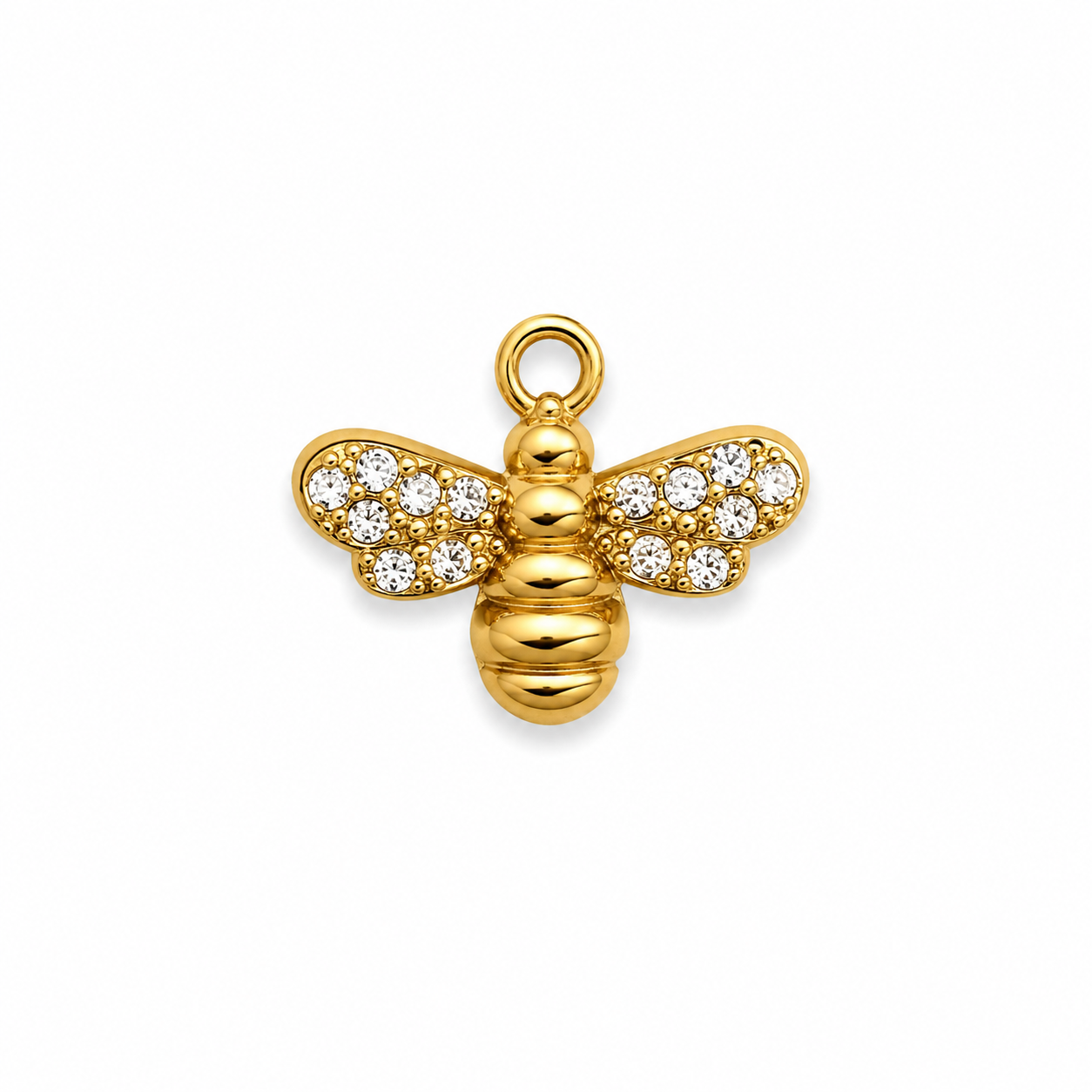 Charms abeille en acier inoxydable – bijou fait main Suisse