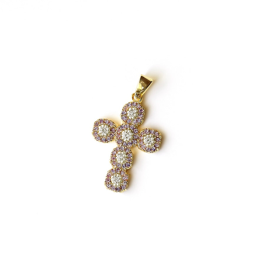Charms croix à strass