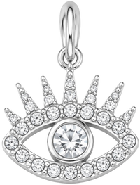 Charms oeil strass argenté