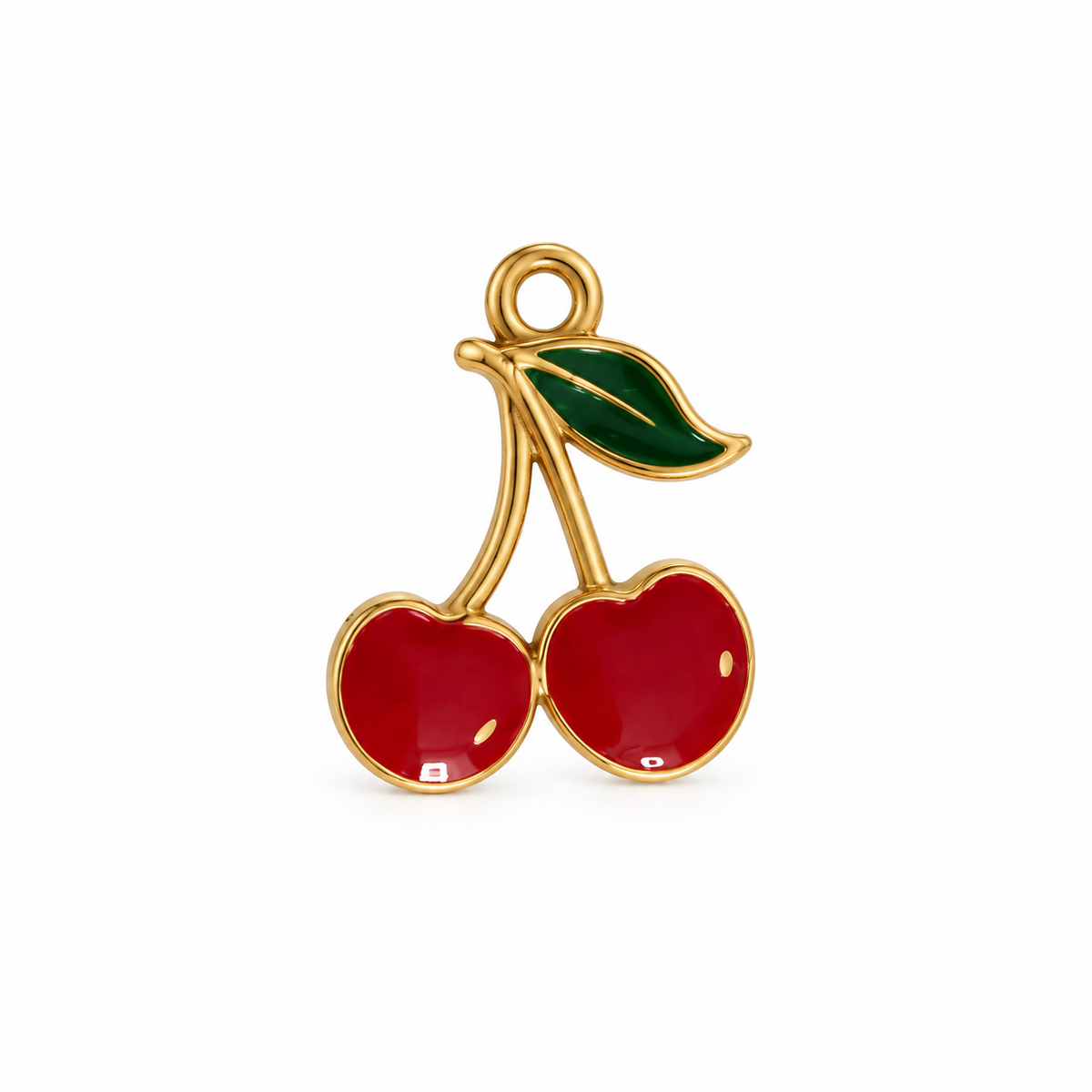 Charms cerise en acier inoxydable – Moyen
