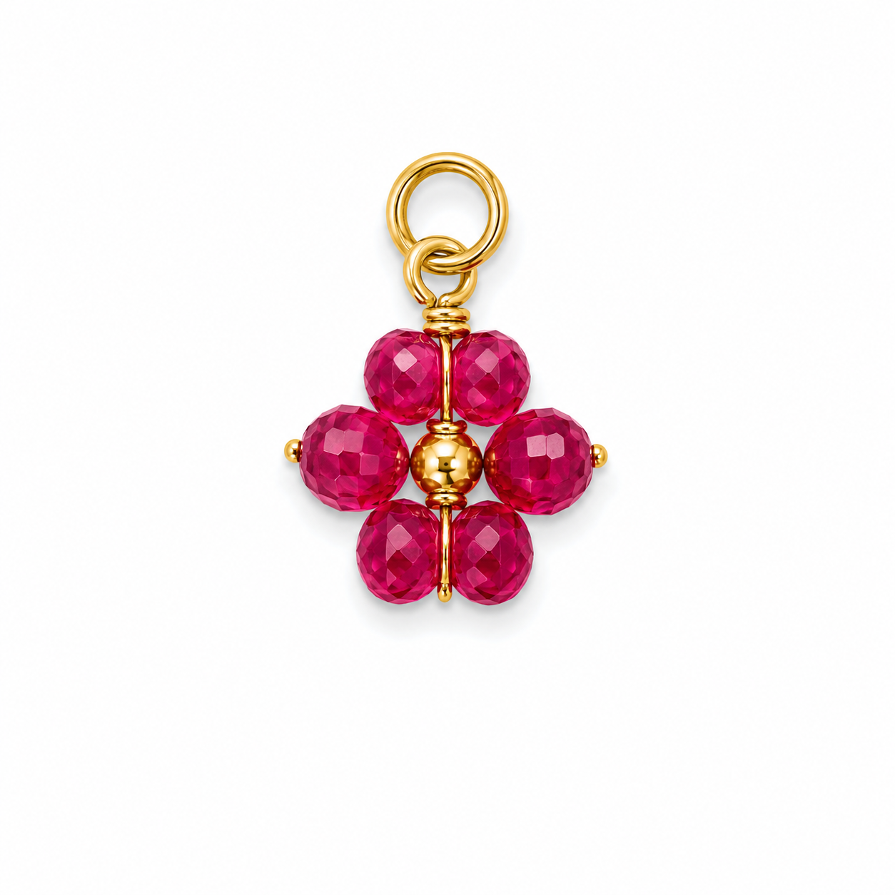 Charms fleur rose
