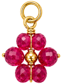 Charms fleur rose