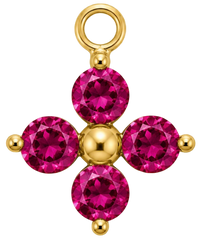 Charms petit trèfle rose
