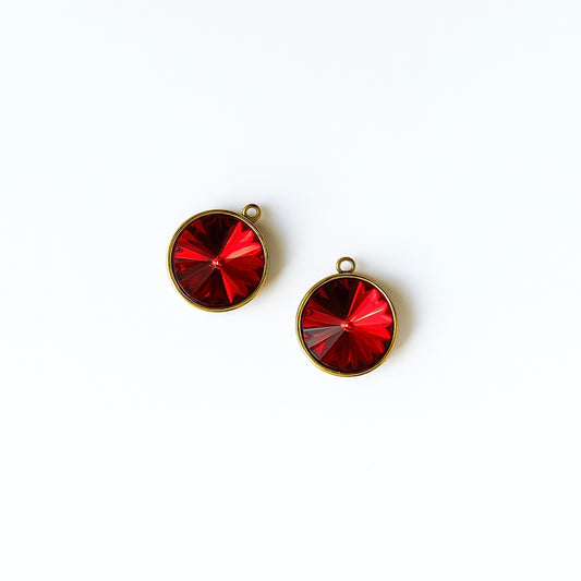 Charms majestueux strass rond