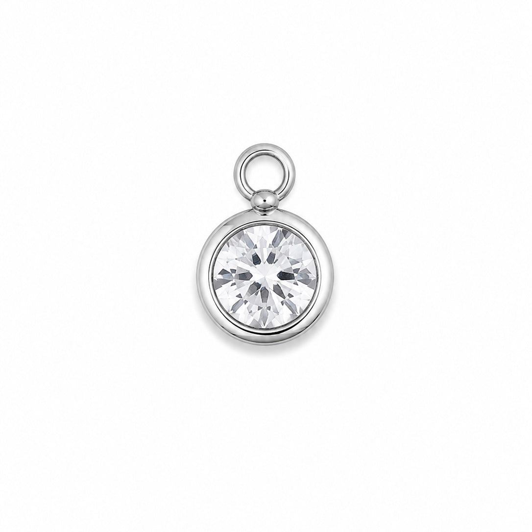 Charms strass argenté