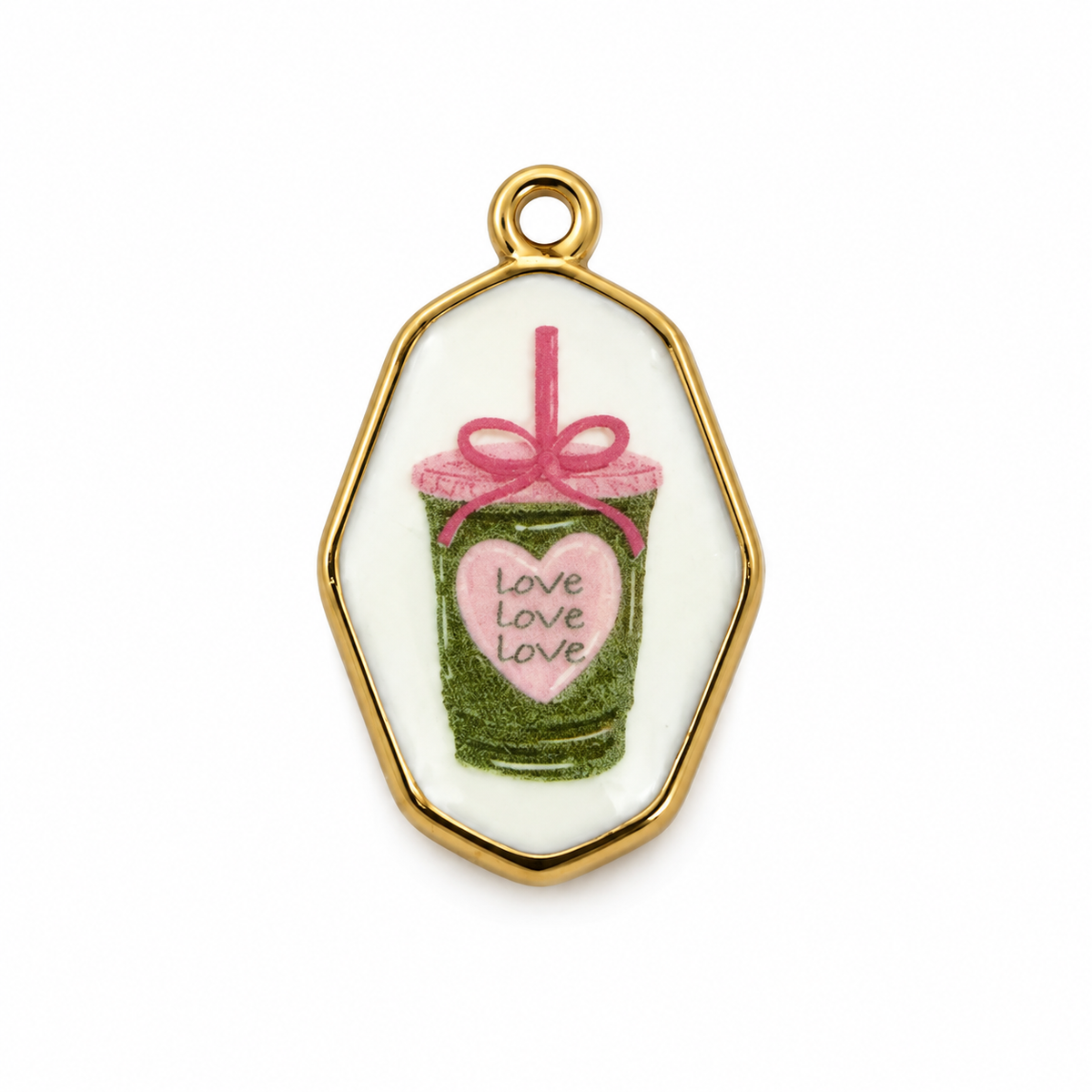 Charms matcha en acier inoxydable – Moyen