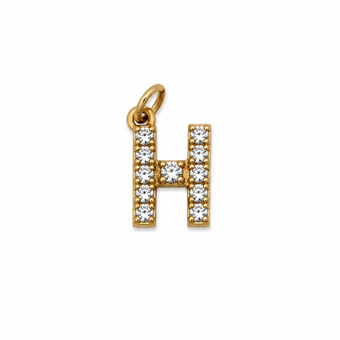 Charms lettre H en acier inoxydable – bijou fait main Suisse