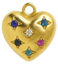 Charms cœur multicolore