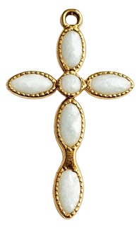 Charms croix blanche