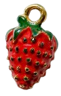 Charms Fraise en acier inoxydable – bijou fait main Suisse
