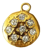 Charms lune à strass - Blanc