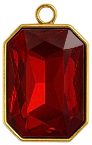 Charms majestueux strass - Rouge