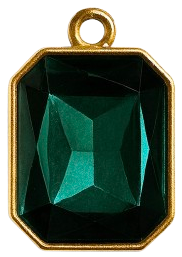 Charms majestueux strass - Vert
