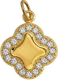 Charms Trèfle en acier inoxydable – bijou fait main Suisse