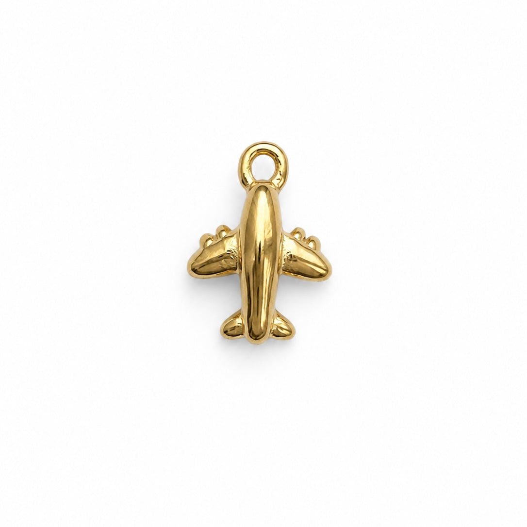 Charms avion en acier inoxydable – bijou fait main Suisse