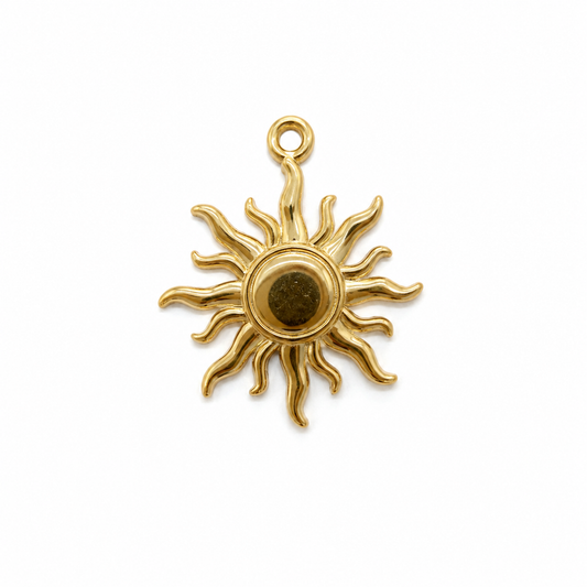 Charms Soleil en acier inoxydable – bijou fait main Suisse