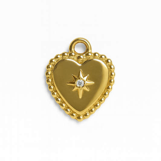 Charms cœur strass