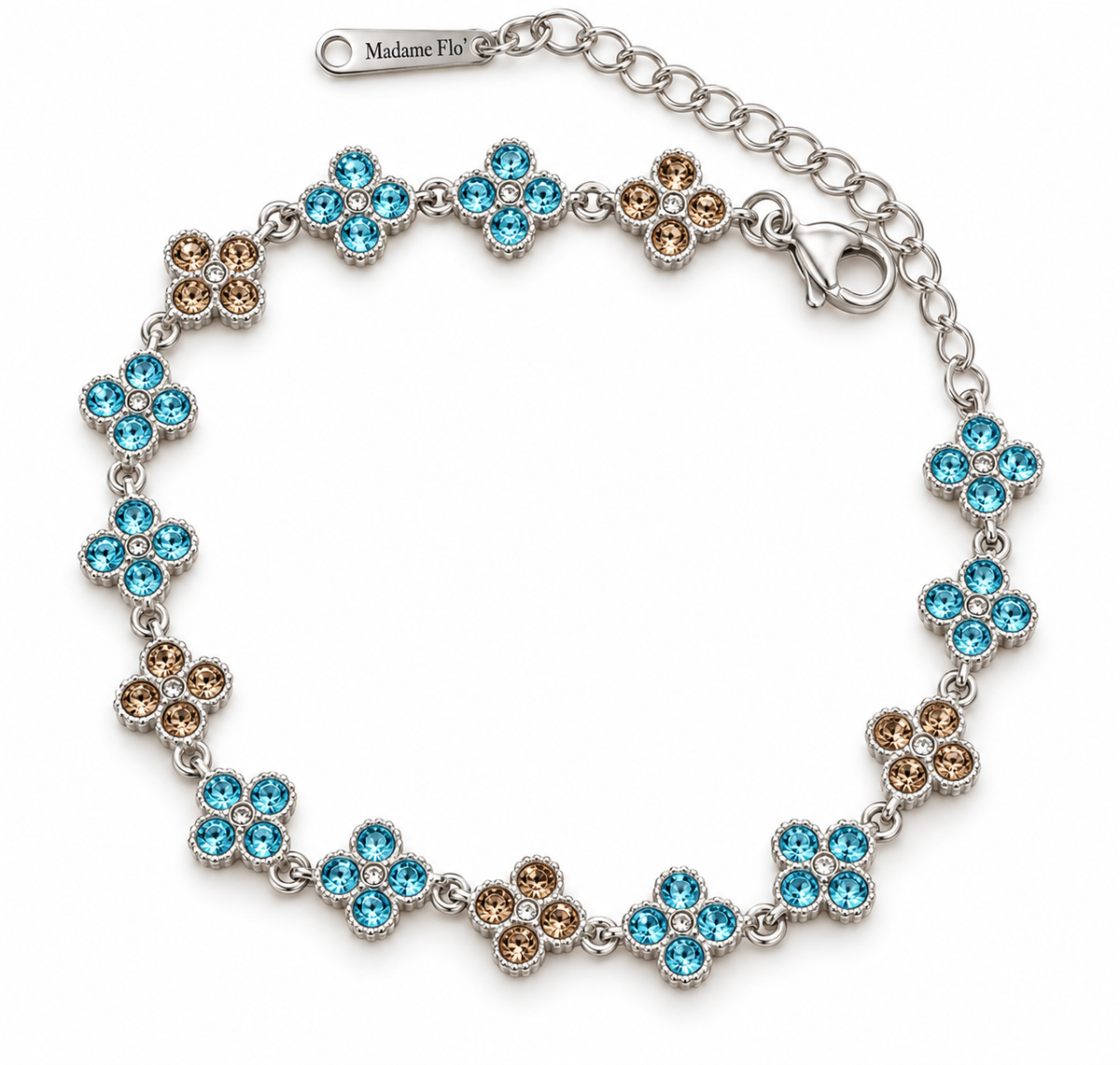 Bracelet Poup’s bleu argenté