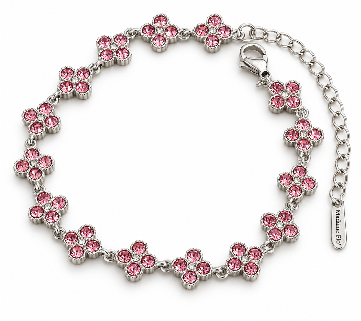 Bracelet Poup’s rose argenté